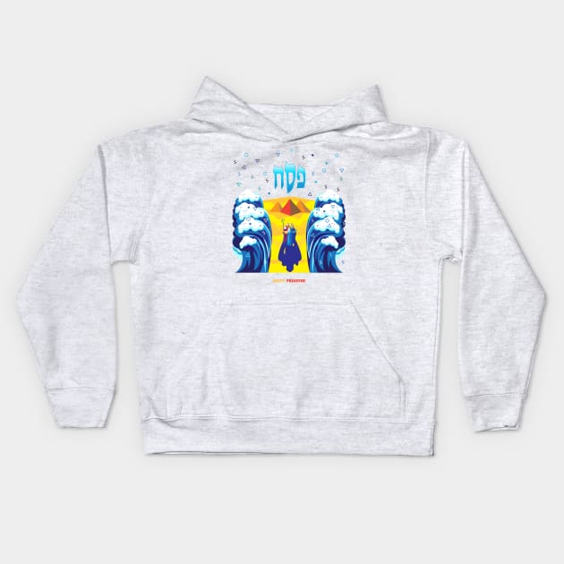 Passover Moses & Israelites' exodus from Egypt ART Collection Kids Hoodie by sofiartmedia